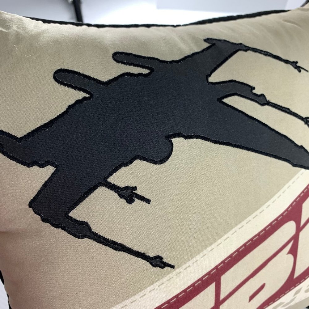 Star Wars Rebel Alliance Throw Accent Pillow Tan Maroon - Picture 4 of 6